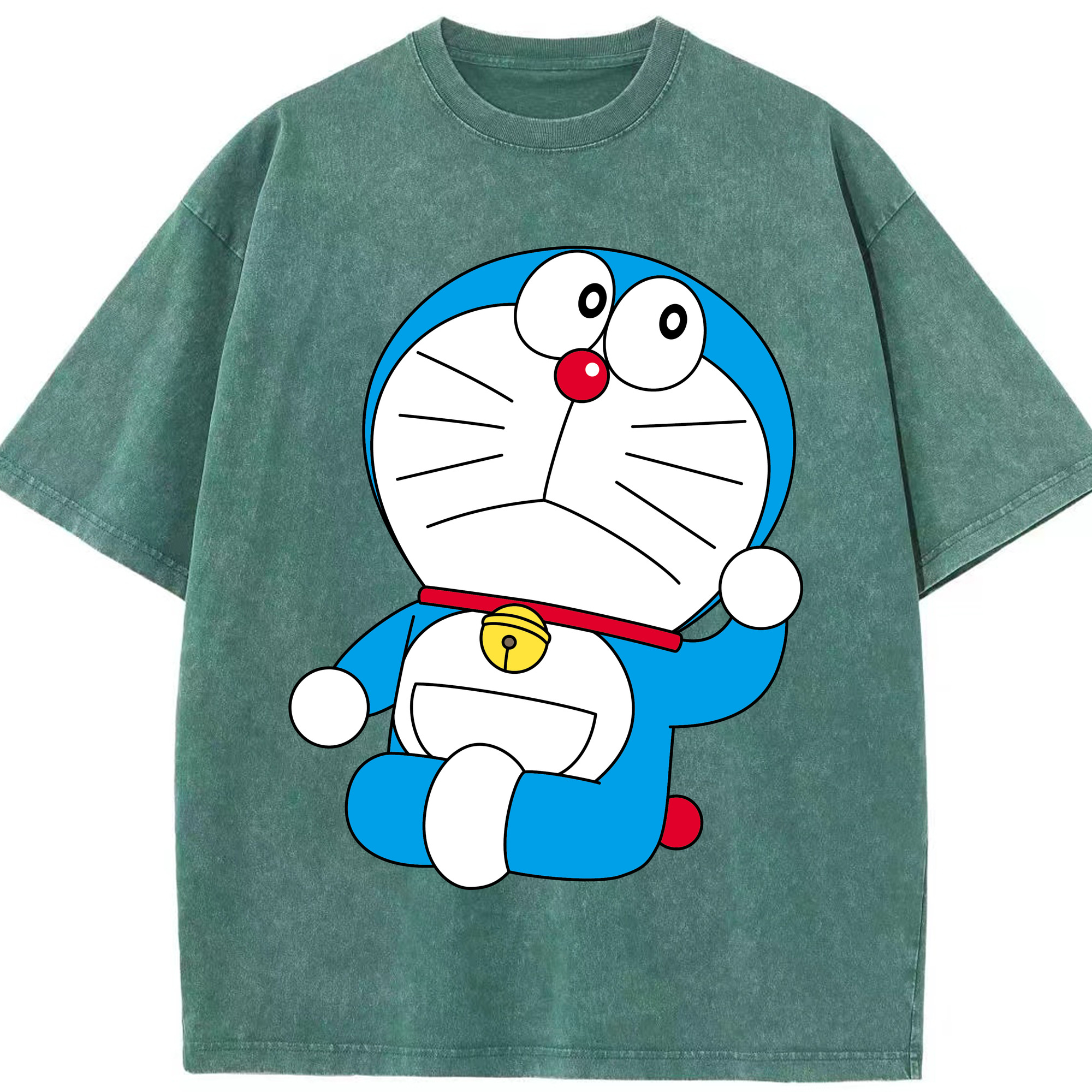 （画像用） ドラえもん Doraemon 綿100% ヴィンテージ風 半袖Tシャツ（フロントプリント）